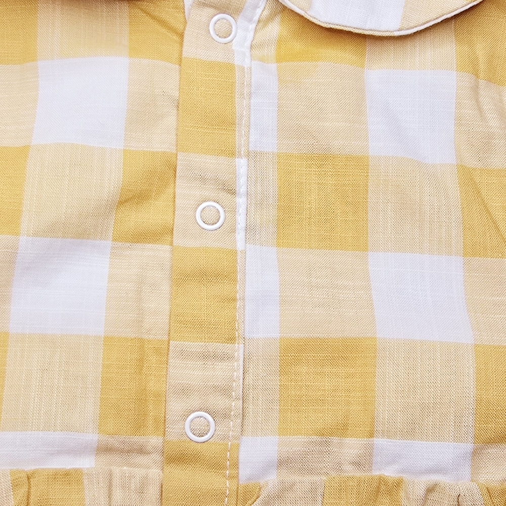 🍁🎃 12 month NWOT Sunflower yellow Gingham onesie. Cat & Jack. - Picture 6 of 9